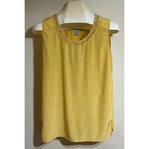 Silk Land Blouse Women's L 100% Silk Vintage Lightweight Sleeveless Tank Top J